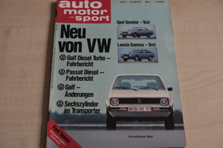 Deckblatt Auto Motor und Sport (15/1978)
